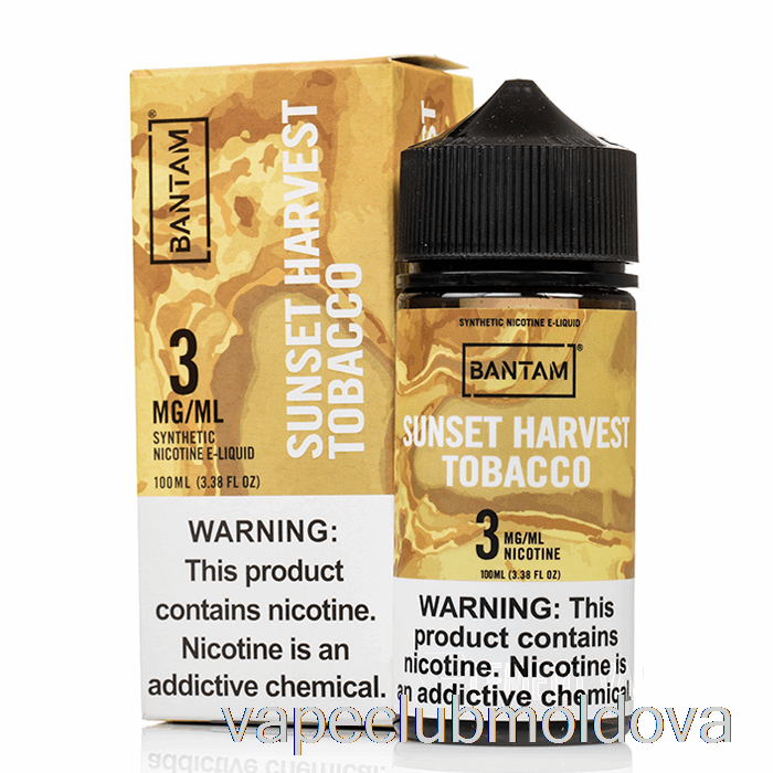 Vape Mod Sunset Harvest Tobacco - Bantam Vape - 100ml 3mg